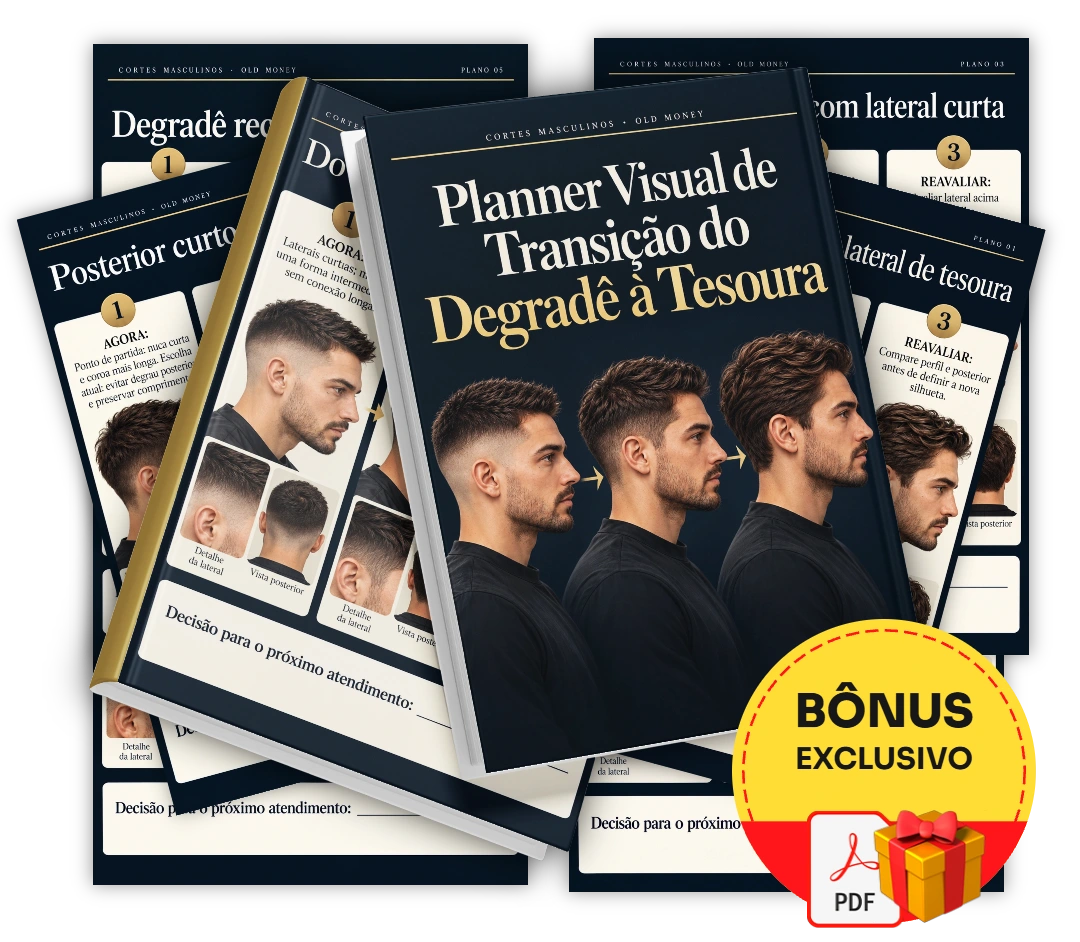 Planner Visual de Transição do Degradê à Tesoura